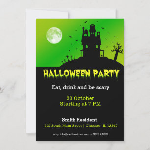Halloween party kaart
