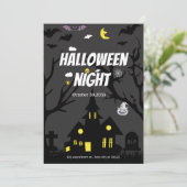 Halloween party kaart (Staand voorkant)