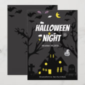 Halloween party kaart (Voorkant / Achterkant)