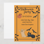 Halloween party kaart (Voorkant / Achterkant)