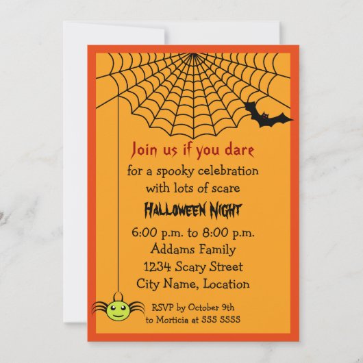 Halloween Party Kaart (Voorkant)