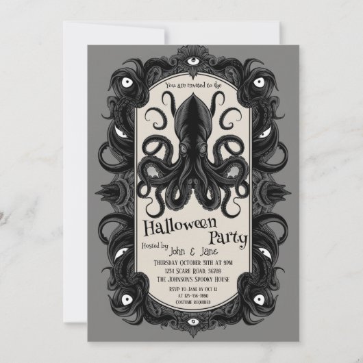 Halloween party kaart (Voorkant)