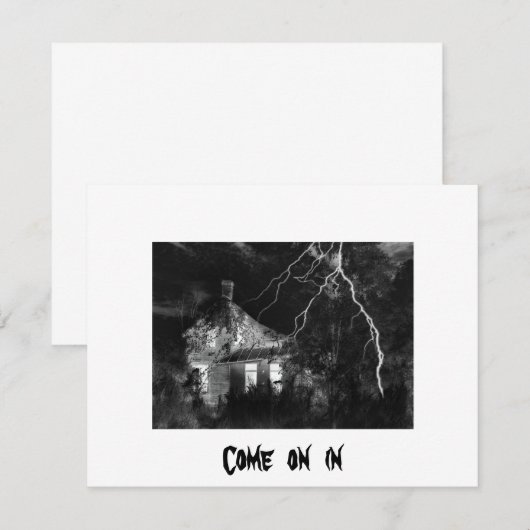 Halloween party kaart (Voorkant / Achterkant)