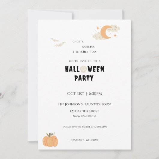 Halloween Party  Kaart (Voorkant)