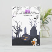 Halloween Party Kaart (Staand voorkant)