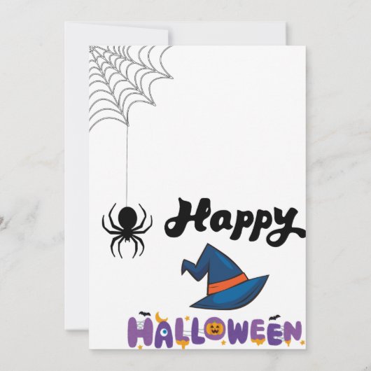 Halloween Party Kaart (Achterkant)