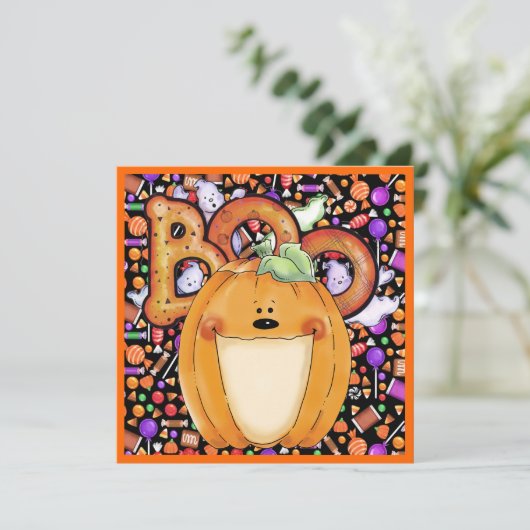 Halloween Party Kaart (Staand voorkant)