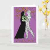 Halloween Party Kaart (Gele Bloem)