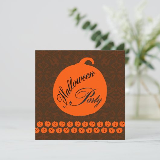 Halloween Party Kaart (Staand voorkant)