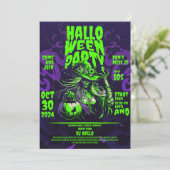 Halloween Party Kaart (Staand voorkant)