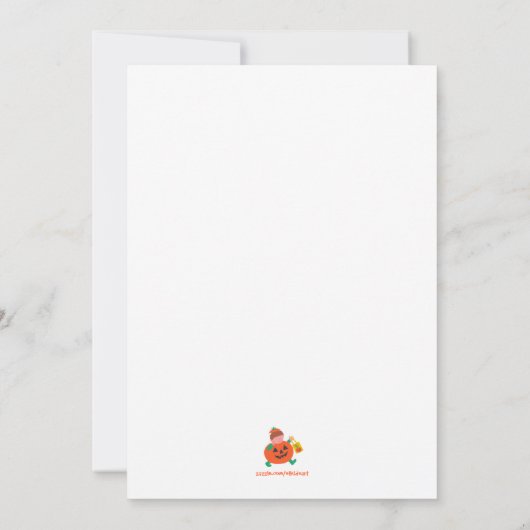 Halloween Party Kaart (Achterkant)