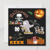 Halloween party kaart (Voorkant)
