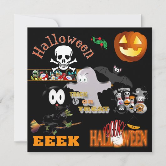 Halloween party kaart (Voorkant)