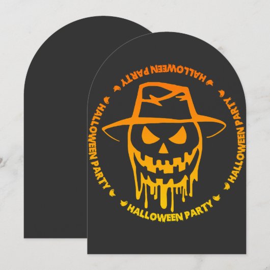 Halloween party kaart (Voorkant / Achterkant)