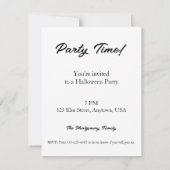 Halloween Party Kaart (Achterkant)