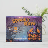 Halloween party kaart (Staand voorkant)