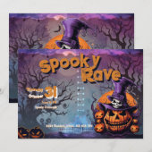 Halloween party kaart (Voorkant / Achterkant)