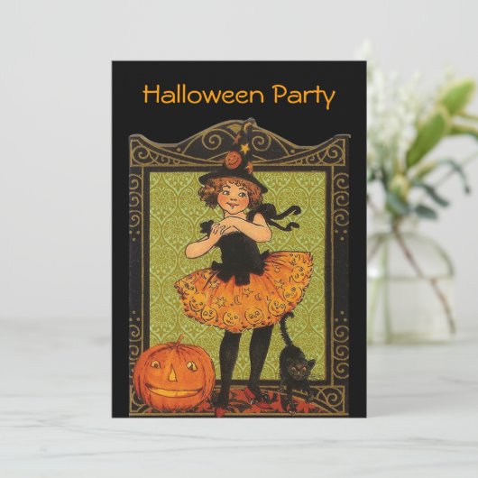 Halloween Party Kaart (Staand voorkant)