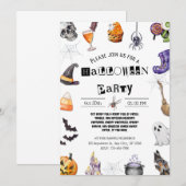 Halloween Party Kaart (Voorkant / Achterkant)