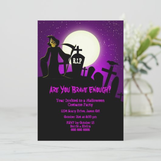 Halloween Party Kaart (Staand voorkant)