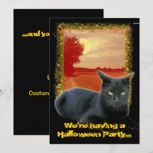 Halloween Party... Kaart (Voorkant / Achterkant)