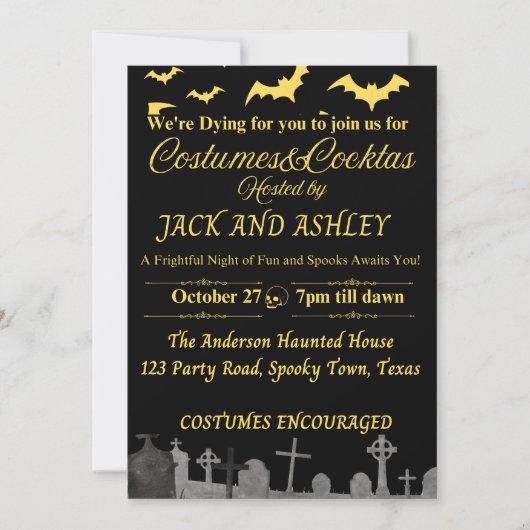 Halloween party kaart (Voorkant)