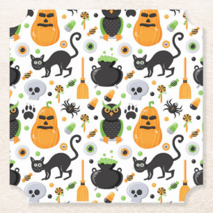 Halloween Party Kartonnen Onderzetters