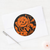 Halloween Party Kinderen & Jack O'Lantern Ronde Sticker (Envelop)