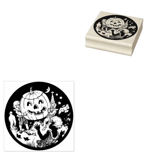 Halloween Party Kinderen Rubberstempel (Gestempeld)