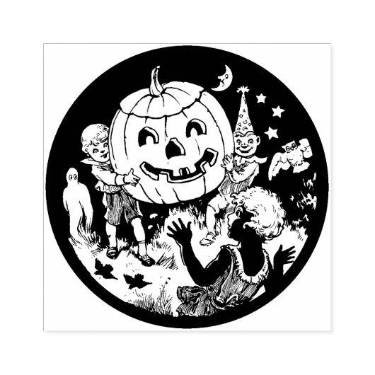 Halloween Party Kinderen Rubberstempel (Afrduk)