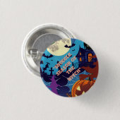 Halloween party knop ronde button 3,2 cm (Voorkant /achterkant)