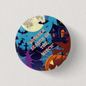 Halloween party knop ronde button 3,2 cm (Voorkant)