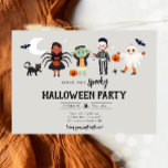 Halloween Party Kostuum Spooky Kids Verjaardag Kaart<br><div class="desc">Halloween Verjaardag thema uitnodiging voor uw perfecte viering.</div>