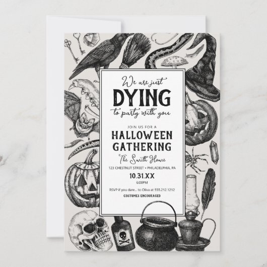  Halloween Party Kostuumfeest Kaart (Voorkant)