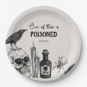 Halloween Party Kostuumfeest Papieren Bordje (Voorkant)