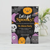 Halloween Party Laten we griezelig worden Kaart (Staand voorkant)