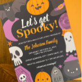 Halloween Party Laten we Spooky Schattige worden Kaart