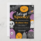 Halloween Party Laten we Spooky Schattige worden Kaart (Voorkant)