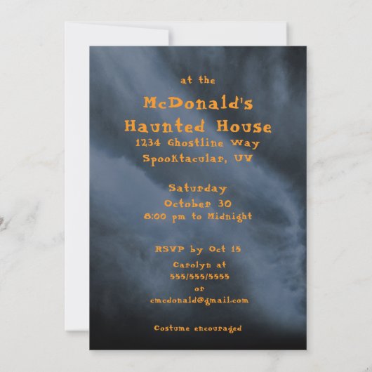 Halloween Party legendarische Headless Horseman Kaart (Achterkant)