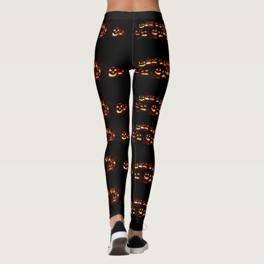 Halloween Party Leggings Pompoenen 's nachts (Achterkant)