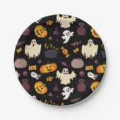 Halloween Party Leuke illustraties Papieren Bordje (Voorkant)