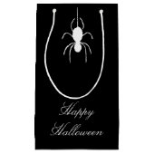 Halloween Party Leuke Spin Zwart Wit Klein Cadeauzakje (Voorkant)