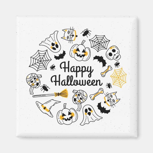 Halloween party Magnets Magneet (Voorkant)