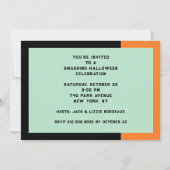 Halloween Party Modern Kaart (Achterkant)