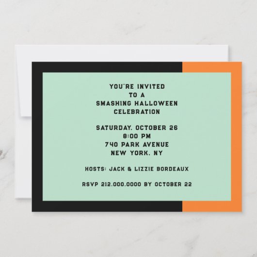 Halloween Party Modern Kaart (Achterkant)