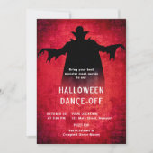 Halloween Party Monster Dance Dracula Rood Zwart Kaart (Voorkant)