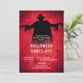Halloween Party Monster Dance Dracula Rood Zwart Kaart (Staand voorkant)