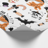 Halloween party monsters cadeaupapier (Hoek)
