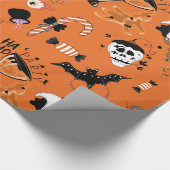 Halloween party monsters verpakkingspapier cadeaupapier (Hoek)