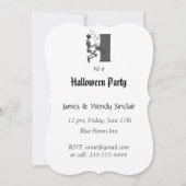 Halloween Party  Musical Skeleton Piano Kaart (Achterkant)